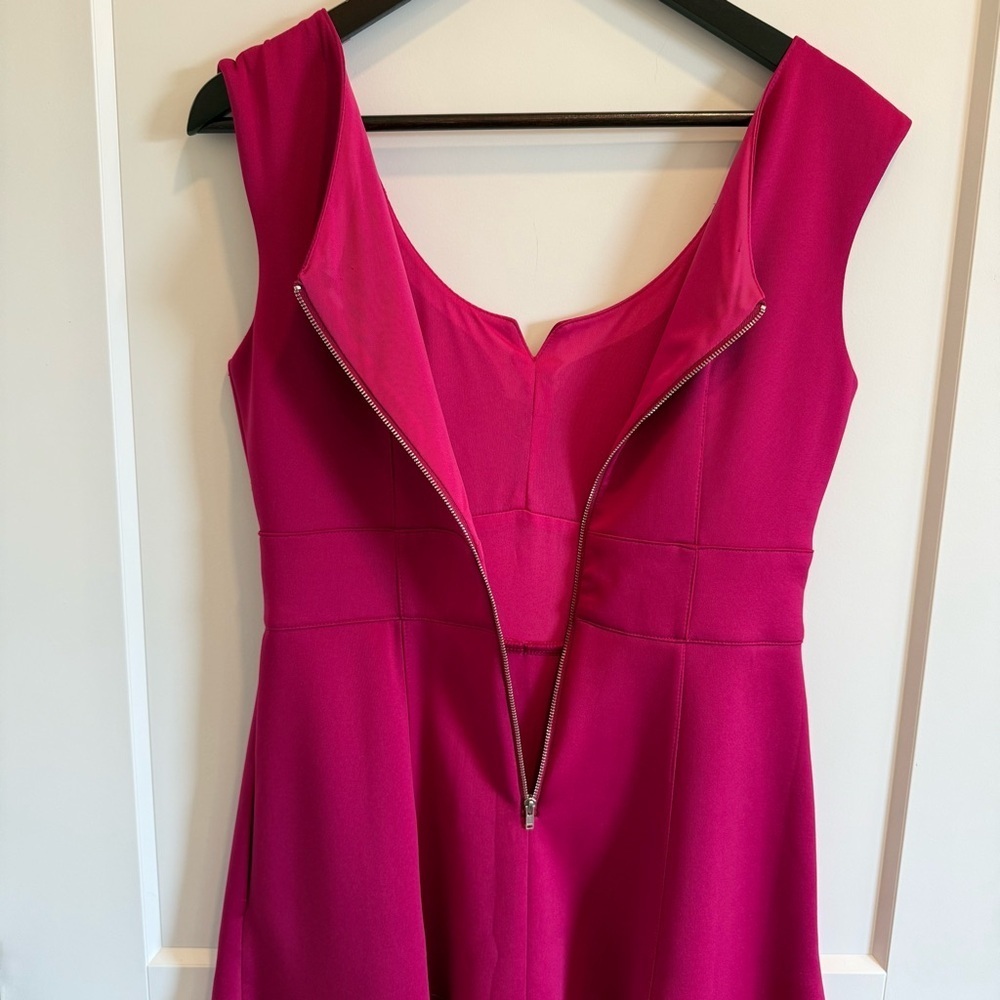 Magenta Pink Sweetheart Neckline Mini Dress Size 10 - Picture 9 of 11
